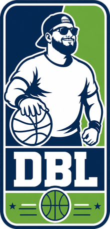 Dad Bod League basketball logo for Kings Grant and Little Neck neighborhood basketball